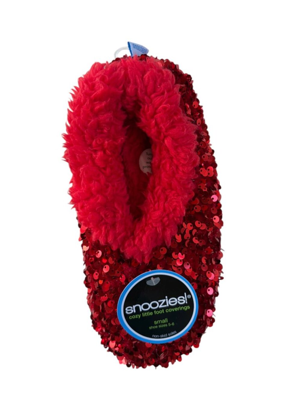 NWT Snoozies! Sequin Slipper Socks (Red) - Size Small (5/6)